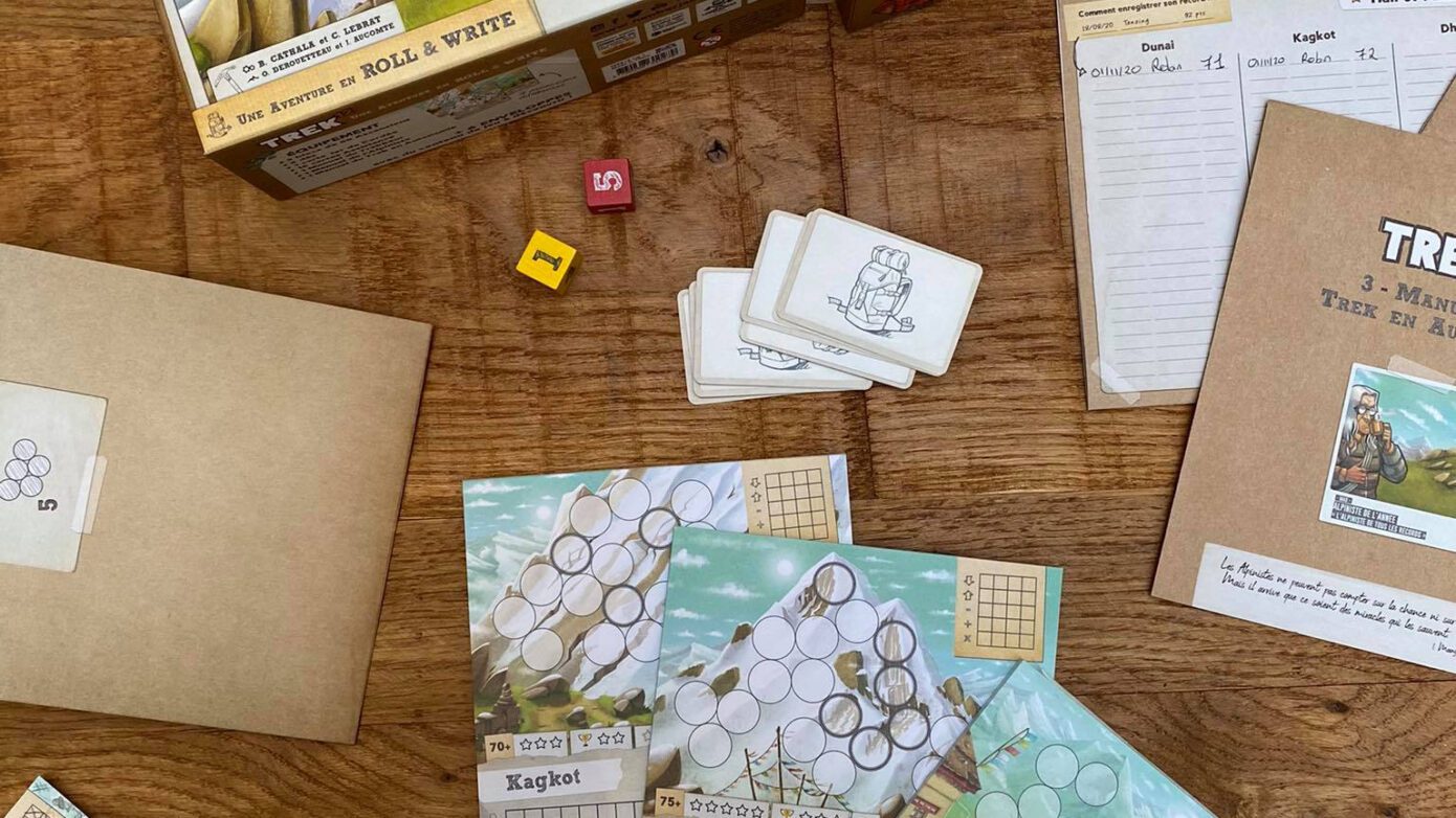 trek 12 roll & and write jeu de societe abstrait reflexion lumberjacks studio