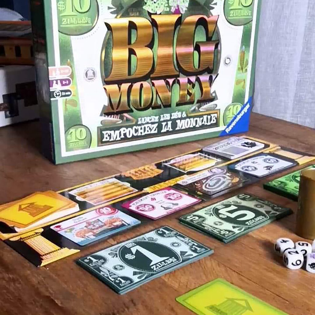 big money jeu de societe ravensburger destin dés