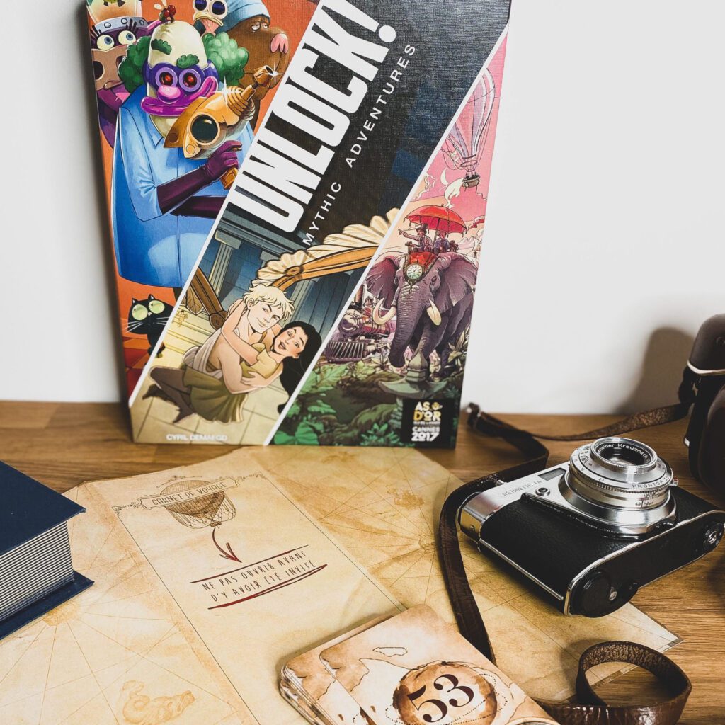 unlock jeu de societe escape game mythic adventures 8 space cowboys