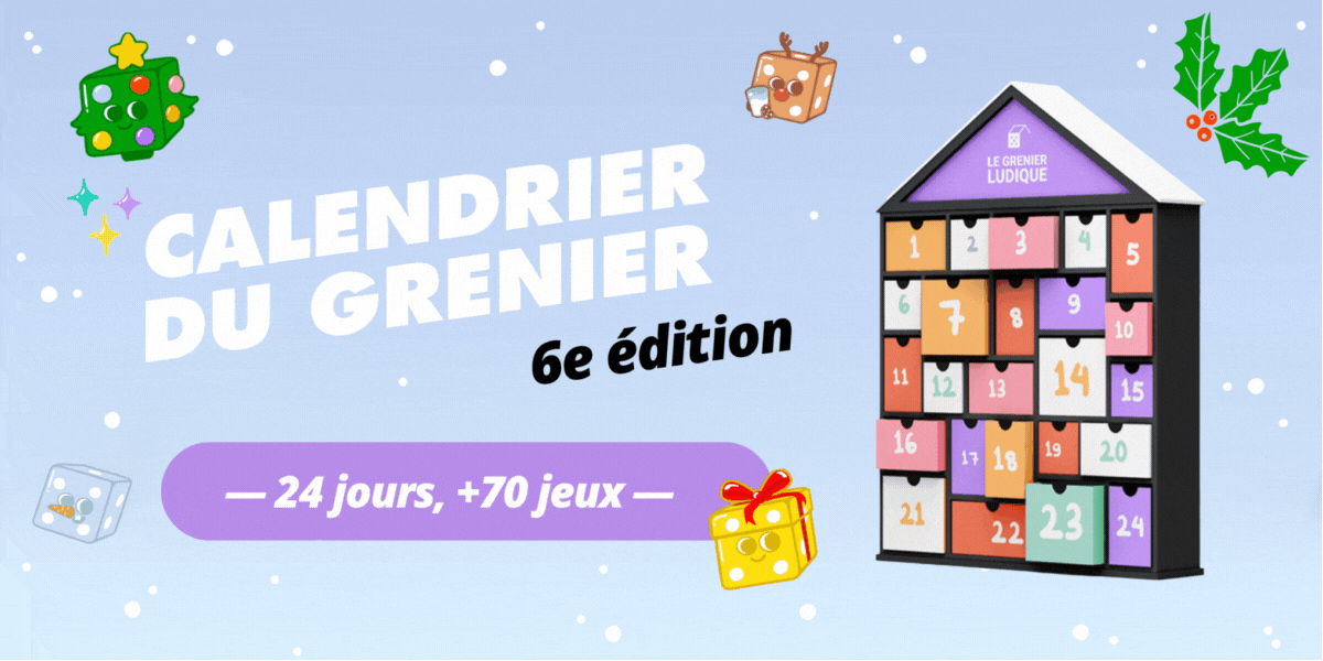calendrier de l'avent le grenier ludique jeux de société cadeau jouer gagner décembre noël christmas 2024