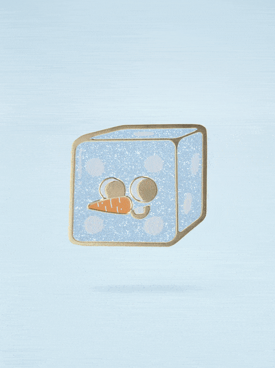 Pin's à Paillettes | ⛄ Le Dé Givré – Image 2