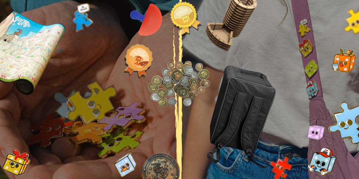 idées cadeaux original insolite jeux de société joueur joueuse collection pin's pièce métal